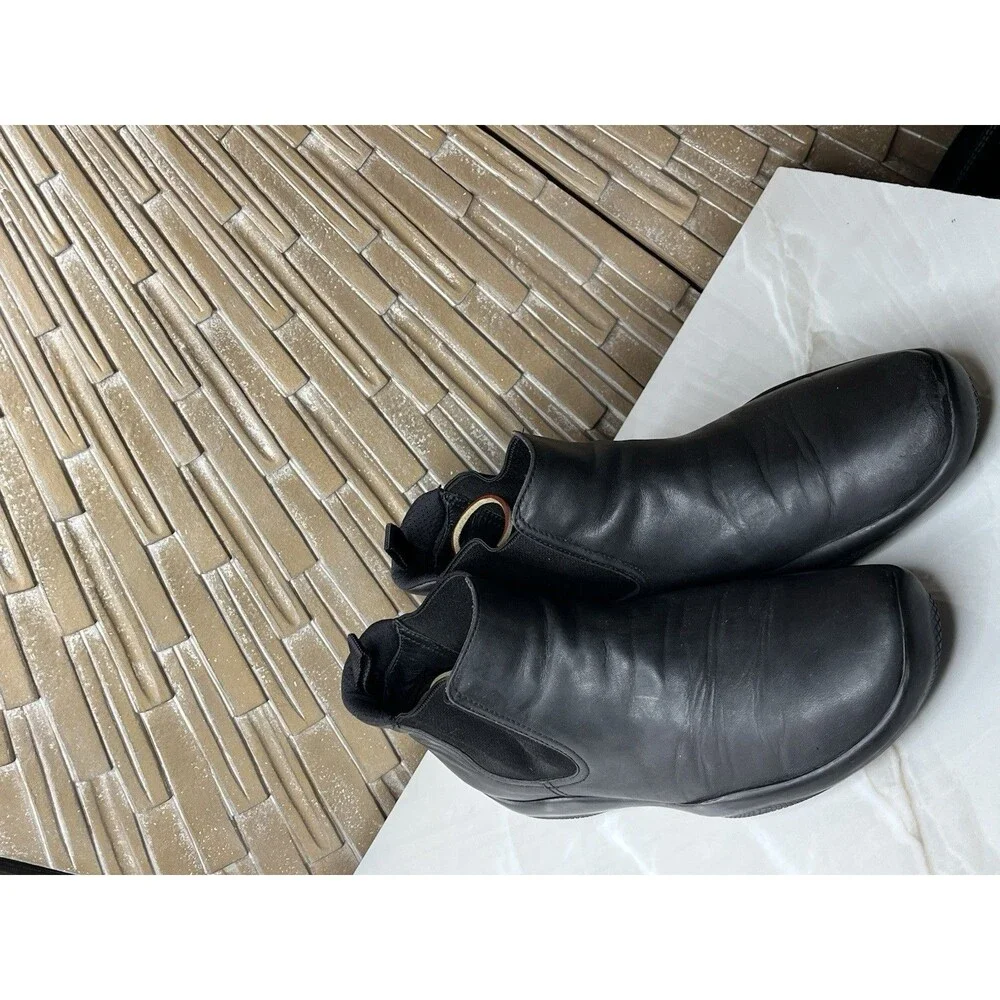 Vtg Prada Men Sport Chelsea Boots 0828 Gore Black Leather Sz Uk 7.5 Us 8.5 Shoes